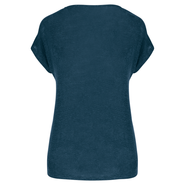 T-shirt col V en lin femme – Image 16