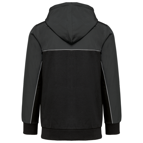 Veste molleton bicolore zippée à capuche écoresponsable unisexe – Image 9