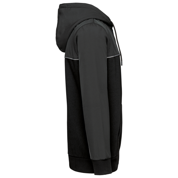 Veste molleton bicolore zippée à capuche écoresponsable unisexe – Image 10