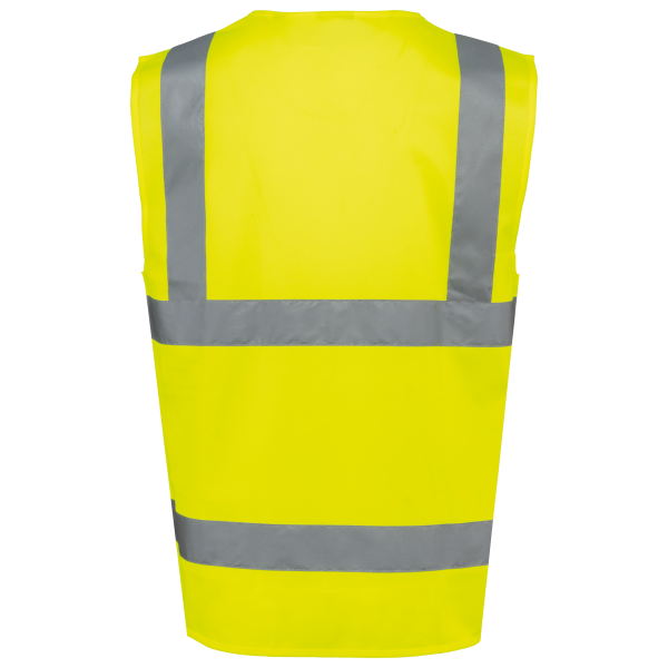 Gilet de sécurité haute visibilité recyclé avec zip unisexe – Image 18