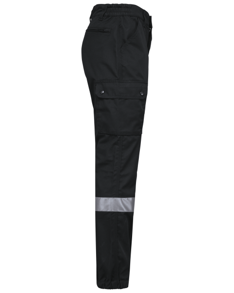Pantalon cargo unisexe avec bas élastiqué et bande réfléchissante – Image 13