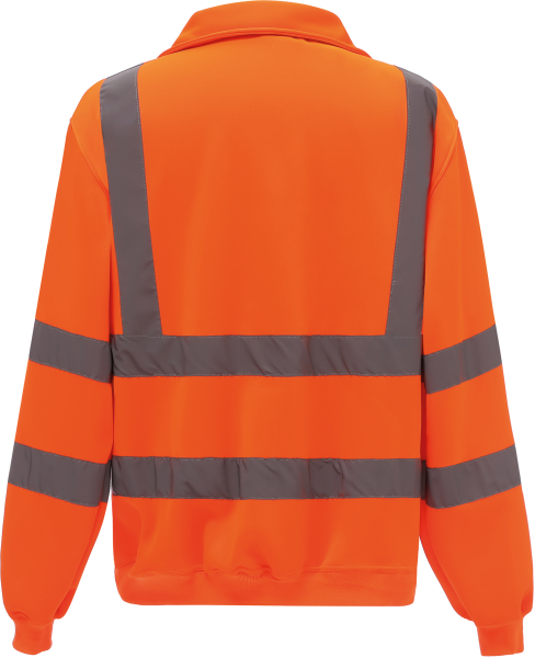 Sweat-shirt 1/4 zip haute visibilité – Image 4