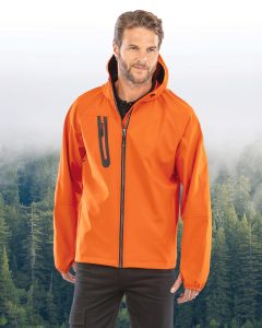 Veste Softshell 3 couches recyclée à capuche unisexe