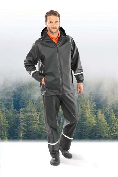 Veste imperméable Prism PU avec bandes réfléchissantes – Image 4