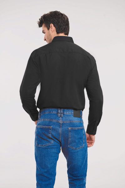 Chemise homme popeline polycoton manches longues – Image 2