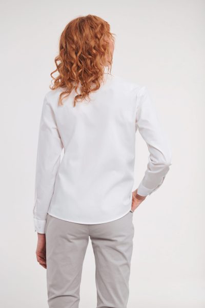 Chemise femme popeline pur coton manches longues – Image 2