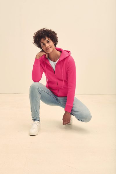 Sweat-shirt femme zippé capuche Premium (62-118-0)