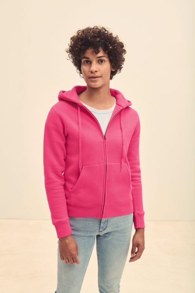 Sweat-shirt femme zippé capuche Premium (62-118-0) – Image 2