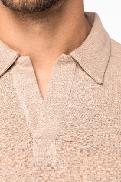 Polo manches longues en lin homme – Image 6