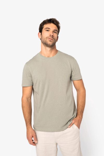 T-shirt écoresponsable en coton bio et lin unisexe – Image 3