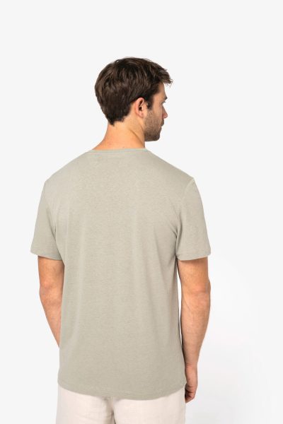 T-shirt écoresponsable en coton bio et lin unisexe – Image 5