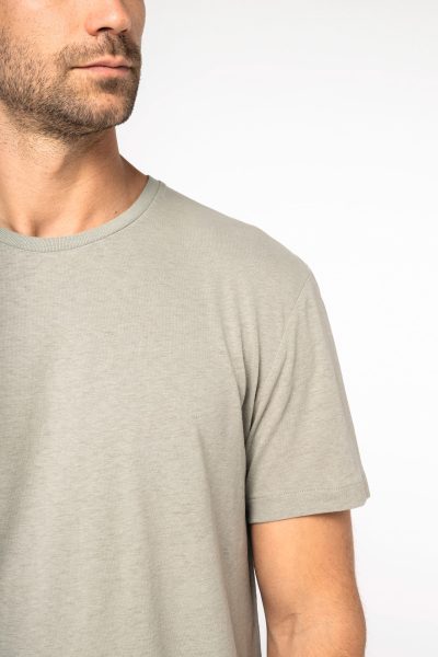 T-shirt écoresponsable en coton bio et lin unisexe – Image 6