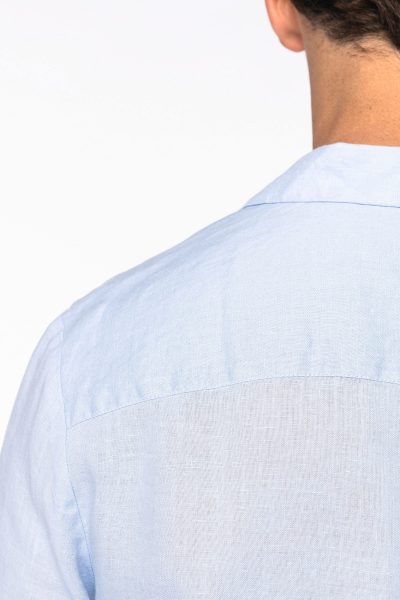 Chemise à col bowling en lin homme – Image 6