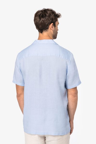 Chemise à col bowling en lin homme – Image 3