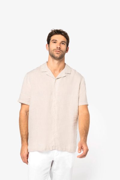 Chemise à col bowling en lin homme – Image 7