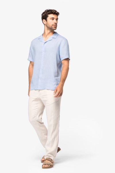 Chemise à col bowling en lin homme – Image 2