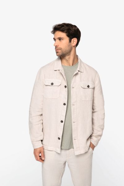 Surchemise délavée en lin homme