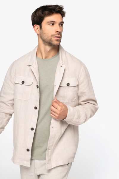 Surchemise délavée en lin homme – Image 9