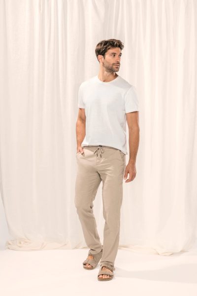 Pantalon écoresponsable en lin et coton bio homme – Image 4
