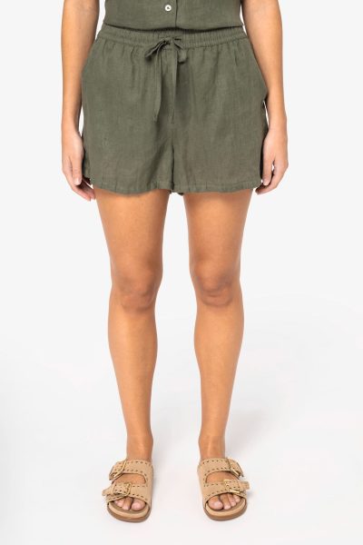 Short en lin femme
