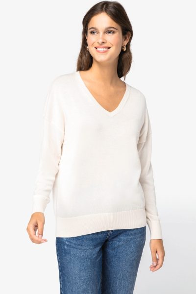 Pull écoresponsable col V en lyocell femme – Image 15
