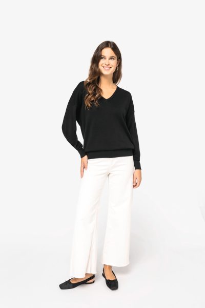 Pull écoresponsable col V en lyocell femme – Image 14