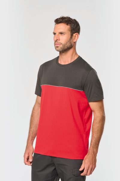 T-shirt bicolore écoresponsable manches courtes unisexe – Image 2