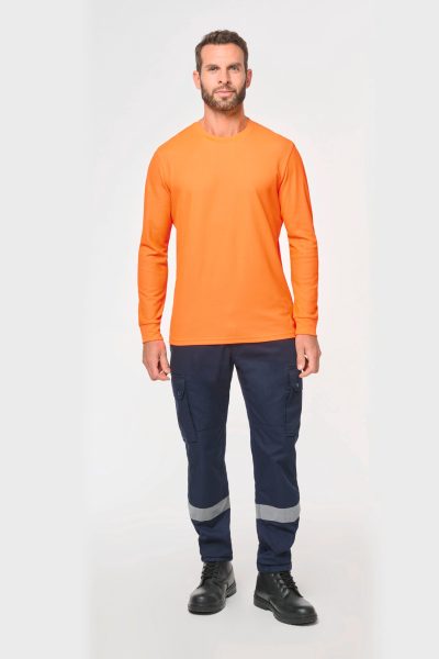 T-shirt unisexe écoresponsable manches longues coton/polyester – Image 3