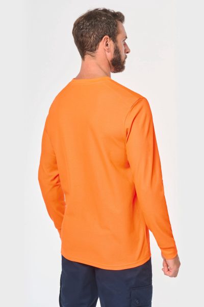 T-shirt unisexe écoresponsable manches longues coton/polyester – Image 2
