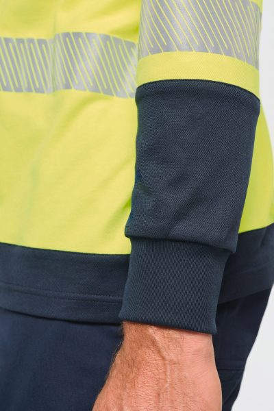 T-shirt de sécurité recyclé col rond manches longues unisexe – Image 6