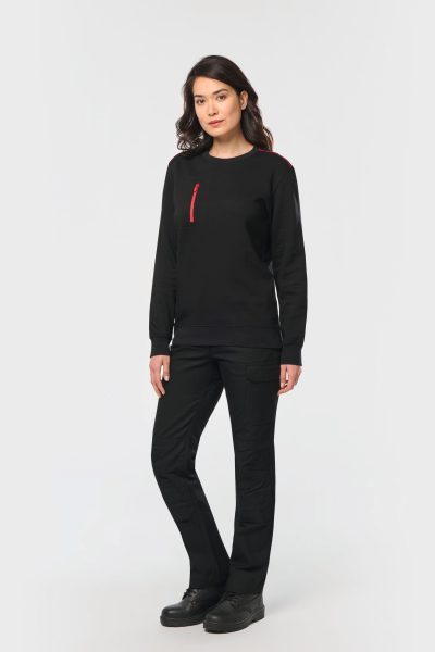 Sweat-shirt Day To Day zip poche contrastée unisexe – Image 10