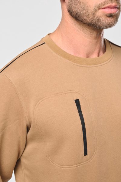 Sweat-shirt Day To Day zip poche contrastée unisexe – Image 20