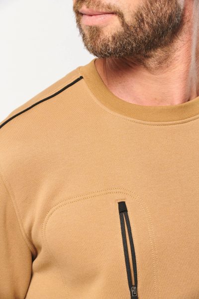 Sweat-shirt Day To Day zip poche contrastée unisexe – Image 15
