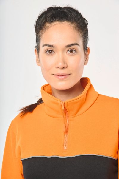 Sweat-shirt écoresponsable col zippé unisexe – Image 8