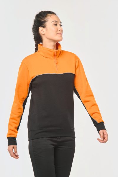 Sweat-shirt écoresponsable col zippé unisexe – Image 5