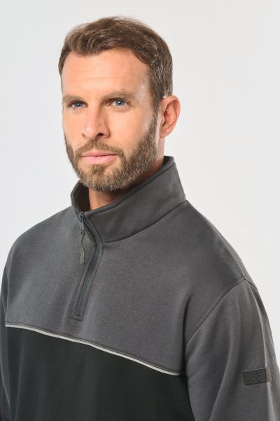 Sweat-shirt écoresponsable col zippé unisexe – Image 9