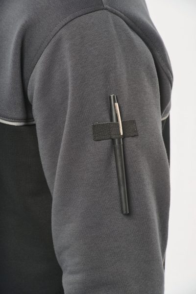 Sweat-shirt écoresponsable col zippé unisexe – Image 10