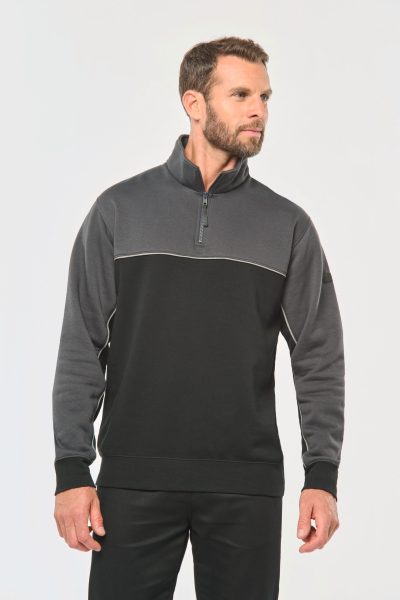Sweat-shirt écoresponsable col zippé unisexe – Image 2