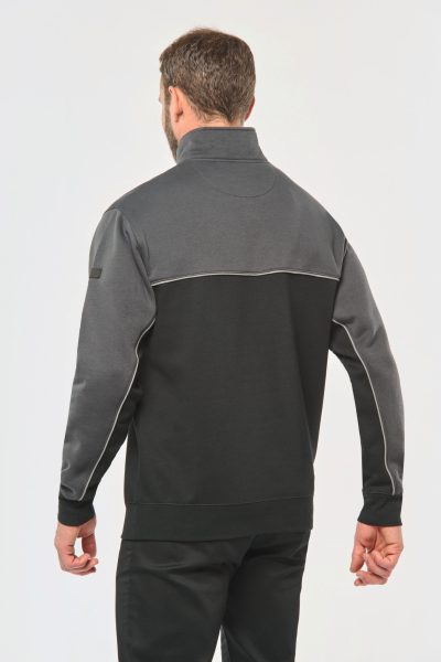 Sweat-shirt écoresponsable col zippé unisexe – Image 3