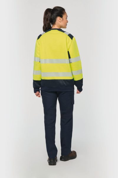Sweat-shirt de sécurité recyclé col rond unisexe – Image 8