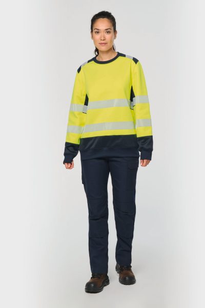 Sweat-shirt de sécurité recyclé col rond unisexe – Image 10