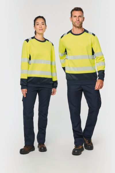 Sweat-shirt de sécurité recyclé col rond unisexe – Image 11