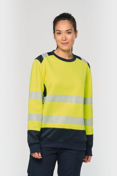 Sweat-shirt de sécurité recyclé col rond unisexe – Image 7