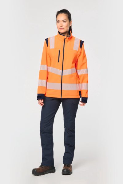 Veste softshell de sécurité recyclée avec manches détachables unisexe – Image 10