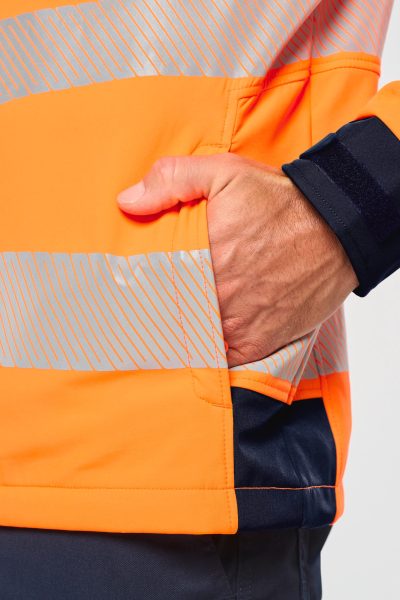 Veste softshell de sécurité recyclée avec manches détachables unisexe – Image 7