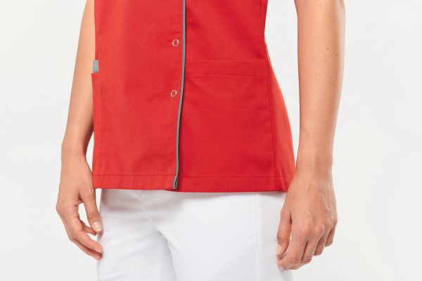 Blouse polycoton avec boutons-pression femme – Image 9
