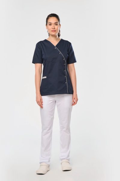 Blouse polycoton avec boutons-pression femme – Image 3