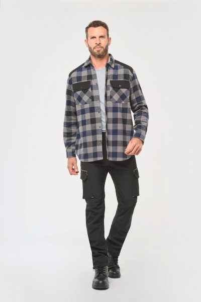 Chemise à carreaux avec poches homme – Image 6