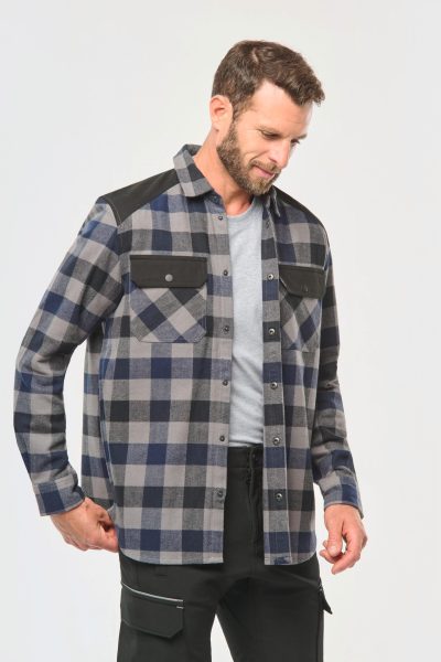 Chemise à carreaux avec poches homme – Image 3