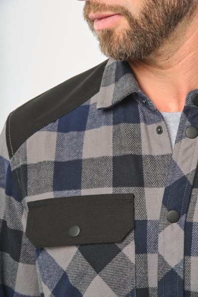 Chemise à carreaux avec poches homme – Image 8